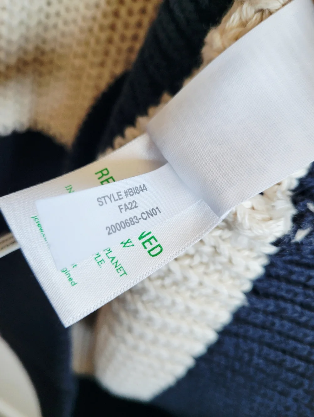 J. Crew Slim Fit Striped Cotton‎ Sweater Navy White
